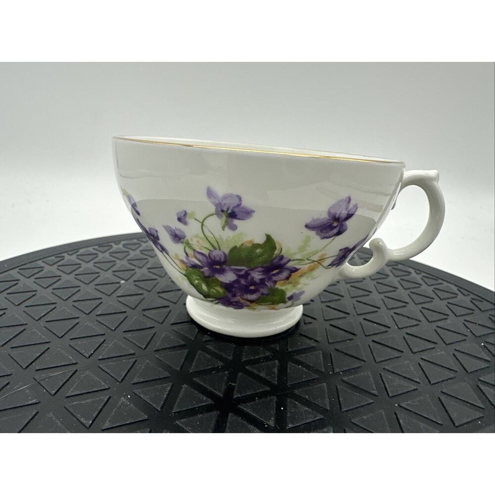 Adderley Bone China England Replacement Purple Violet Flower - Tea Cup Only